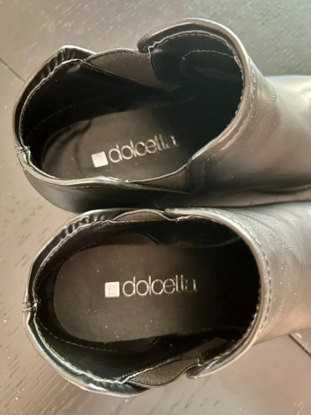 Dolcetta by Dolce Vita Black Slip-On Ankle Booties - Size 7